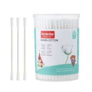 OEM Baby Cotton Swabs 180pcs Double Head Spiral Cotton Swabs Paper Swab Material High quality Cotton