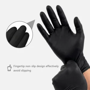 OEM Black Nitrile Disposable Gloves Powder Free Latex Free Durable Puncture Resistant Custom Sizes Industrial Use