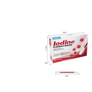 OEM Break Off Iodine Cotton Swab 50 Iodine Swab Cotton Swab Medical Iodine Cotton Stick Skin Care Tool