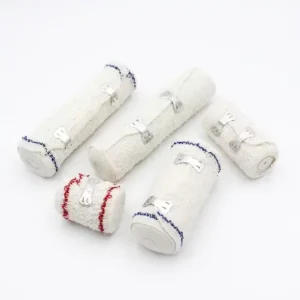 OEM Cotton Wrinkle Crepe Bandage Medical Wound Dressing Aluminum Clip Elastic Self Adhesive Bandage