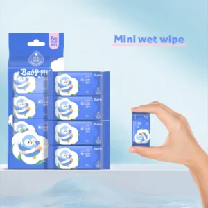 OEM Custom 10pcs Eco Friendly Feminine Baby Wipes Non Woven Unscented Free Sample Wet Cleansing Antibacterial