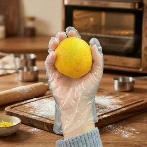OEM Custom Logo LDPE Disposable Gloves Food Grade Gloves for Hotel Restaurant Supply