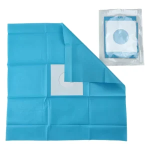 OEM Custom Non Woven Fabric PP SMS PE Hospital Surgery Procedure Disposable Drapes With Hole