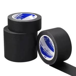 OEM Custom Single Sided Adhesive Crepe Paper Black Masking Tape for Oil Painting Sketching Car Detailing