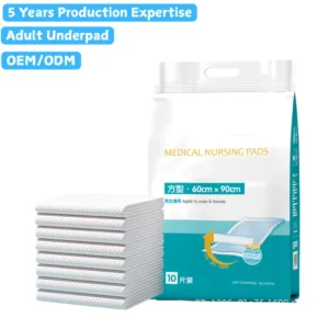 OEM Disposable Adult Underpad with Super Absorbent Polymer for Elderly Care Adult Underpads