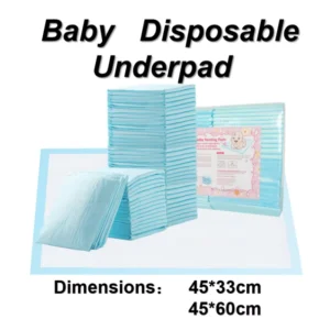 OEM Disposable Baby Under Pads Baby Urine Bed Pad baby Blue Underpad Sheet