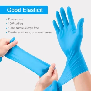OEM Disposable Nitrile Safety Work Gloves Powder Free Latex Free Model BLUE 4g 6g 8g