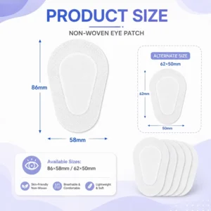 OEM Disposable Non Woven Breathable Latex Free Hypoallergenic Amblyopia Strabismus Lazy Eye Patch Total Blackout Strong Sticky