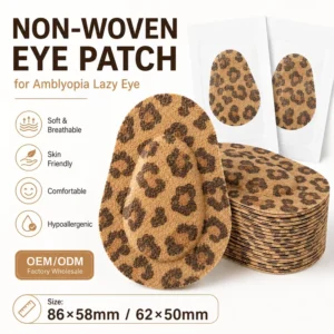 OEM Disposable Non Woven Latex Free Free Sample Kids Adults Lazy Eye Patch Total Blackout Breathable Hypoallergenic Strong