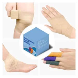 OEM Durable Cotton Sport Elastic Bandage High Stretch Non Slip Wrapping Sports Fitness Training Reusable Wear Resistant Health