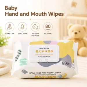 OEM Factory Customized Logo Baby Wet Wipes Organic Spunlace Water Soft Wipes Private Label Supplier