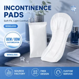 OEM Non stick Non woven Fabric Urine Pad Incontinence Men Pad Biodegradable Sanitary Napkin Menstrual Pads