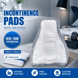 OEM Non woven Urine Disposable Incontinence Pad High Absorbency Sanitary Napkin Pads for Adult People