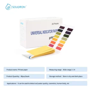 OEM ODM Customization Supported pH 1 14 Test Strips 80pcs Book Universal Indicator Paper For Water Quality Test