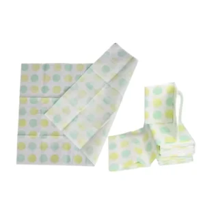 OEM ODM Disposable Changing Pad for Baby 10 Count White Green Incontinence Underpad