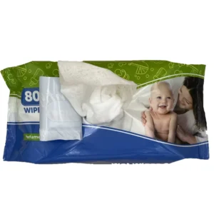 OEM ODM Eco-friendly Bulk Antibacterial Extra Soft Baby Wipes Unscented 80pcs Spunlace Non-Woven Material Wet Water Wipes