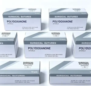 OEM PDO PDS Suture Absorbable Suture Monofilament with Needle Veterinary Use Bulk Supply 4-0 5-0 6-0 dog cat Distributor 180cm