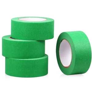 OEM Removable Indoor Wall Crepe Paper Self Adhesive White Rubber Adhesive Single Sided Waterproof No Residue Masking Tape