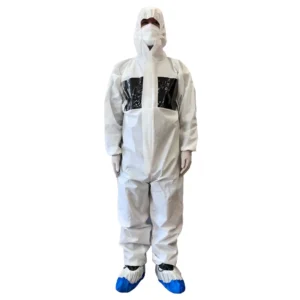 OEM SMMS Fabric Nuclear Visible Window Industrial Safety Coverall Protective Clothing