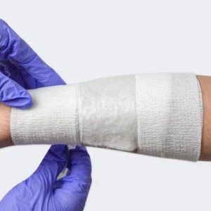 OEM Self Adhesive Antimicrobial Silver Calcium Alginate Dressing Flat Dressing for Wound Care Customized Size Dressing