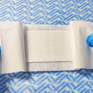 OEM Size Adhesive Non woven Super Absorbent Air Self adhesive Island Wound Dressing