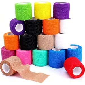 OEM Waterproof Compression Colorful Self Adhesive Cohesive Elastic Bandage Breathable Tearable by Hand