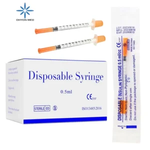 OHYON L246 Ultra Thin 29G 30G 31G Insulin Syringes 0.5ml 1ml Disposable Sterile Pain Free Injection
