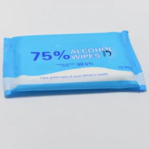 Oem Custom Skin Friendly Antiseptic Alcohol Wipes 10pcs with 99.9% Sterilization Rate for Hand and Surface Cleaning