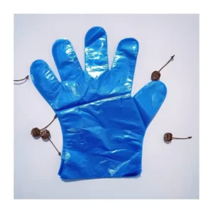 Oil Grease Proof Chemical Resistant Textured Grip HDPE Gloves with Extended Cuff for Industrial Cleaning