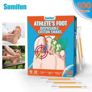 One Box Contains 100 Single-use Foot Care Liquid Cotton Swabs K960009