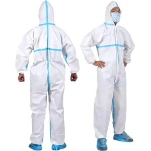 One Time Breathable Laboratory Work Coveralls Water Proof Protective Clothing with PP+PE Non Woven Fabric