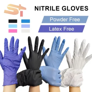 One-time use nitrile gloves for laboratory chemical protection automotive repair food rubber industrial protection