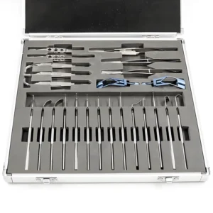 Ophthalmic Strabismus Kit 24pcs Strabismus Surgical Instruments Surgery Kit Eye Strabismus Set for Ophthalmologic Operation