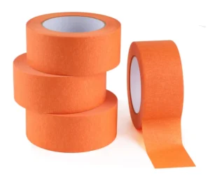 Orange Crepe Paper Decorative Painters Custom Masking Tape 12 Meter 2 Inch