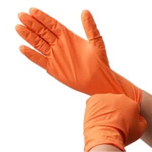 Orange Diamond Nitrile Disposable Gloves Industrial Food Safe Powder Free Nitrile Gloves