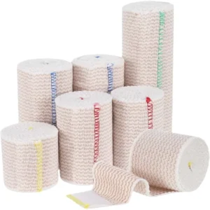 Orthopedic Grown Organic Cotton Reusable Compression Cohesive Elastic Bandage With Hook and Loop