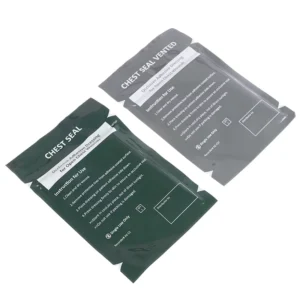 Outdoor Compact Vented Chest Seal 4 Holes Adhesive and Sterile Vent Chest Seal Wound Dressing for IFAK Sucking Chest Emergency