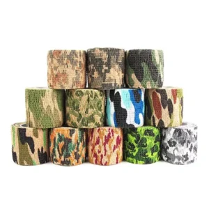 Outdoor Sports Vet Camo Wrap Tape Elastic Retention Bandage Self Adhesive Camouflage Tape