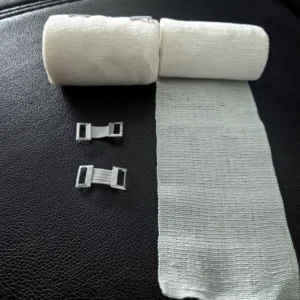 PBT White Color Elastic Athletic Bandage with Animal Pattern Clips Soft Skin Friendly for Sports Medical Strapping Protective