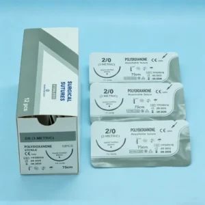 PDO Sutures Absorbable Surgical Suture with Needle USP 2-0 3-0 4-0 Medical Grade ISO Certified Factory Direct Veterinary