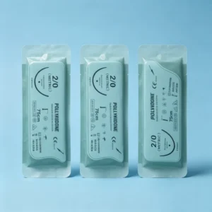 PDO Sutures Sutura de Polidioxanona Absorbable Monofilament with Needle Medical Grade USP 2 0 6 0 No MOQ Factory Direct