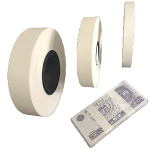 PE Glue Coated 30mm Hot Melt Kraft Paper Roll for Banknote Binder Currency Banding Machine