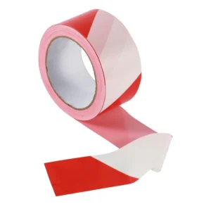 PE PVC Non-Sticky Detectable 1inch 100ft 600ft Red and White Fadeless Surveyor Marking Tape