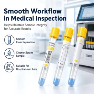 PET Animal Blood Collection Tube Heat Resistant Thixotropic Gel for Clear Serum After Centrifugation SST Blood Collection Tube