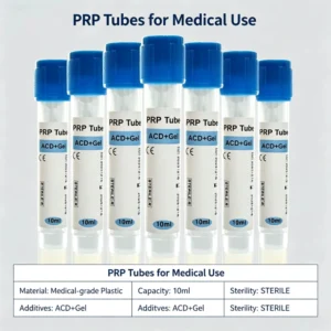 PET Glass Material PRP Blood Collection Tube Disposable Plasma Extraction Tube