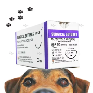 PGA Animal Suture Set Silk Nylon Absorbable Suture Veterinary Diagnostic Equipment