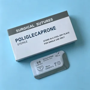 PGCL Poliglecaprone 25 Absorbable Sterile Atraumatic Sutures Surgery Needle USP 5 0 4 0 3 0 2 0 Dog Hospital Consumables