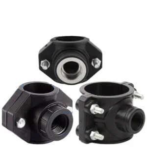 PN16 HDPE Pipe Repair Saddle Clamp Fitting HDPE Pipe Fitting Pipe Butt Fusion Quick PE Saddle Repaired Coupling Clamp for Water