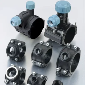 PN16 PP Clamp Saddle With Brass HDPE Pipe Fitting Ball Valves PP Compression Fittings