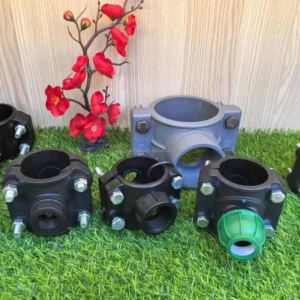 PP Clamp Saddle Pipe Fitting Black Plastic Saddle Clamp for PE Pipe Drip Irrigation System